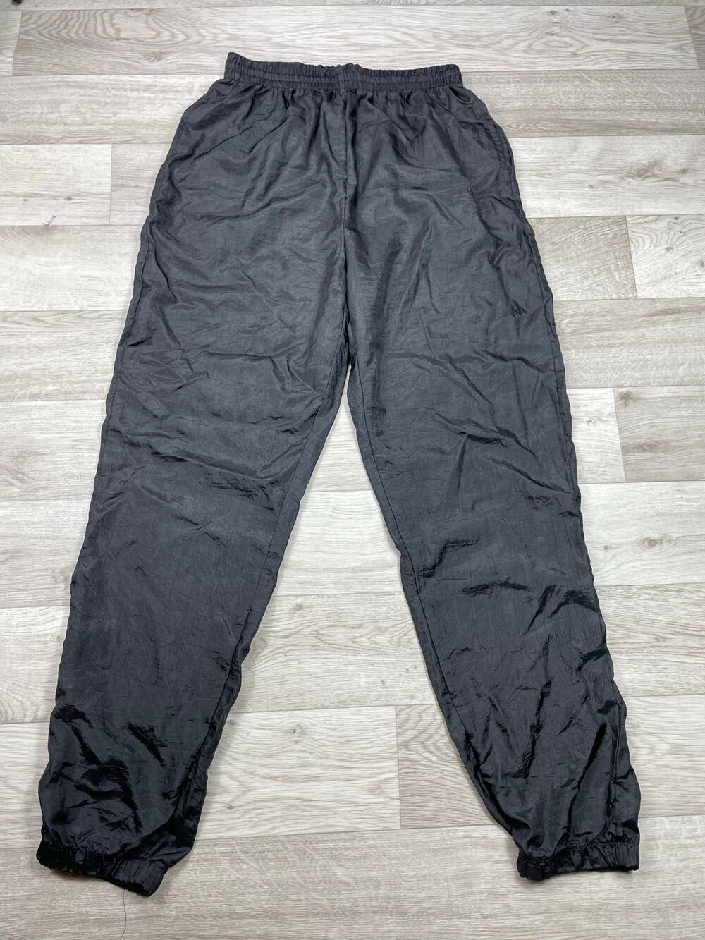 🔥Vintage 80s BIKE Black Windbreaker Parachute Track Pants Men’s M Y2K Sporty